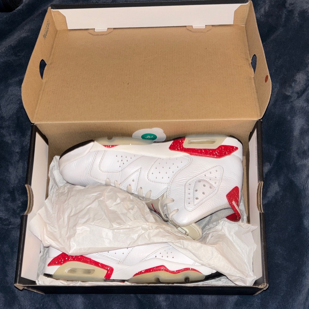 Jordan White and Red Men's Sneakers